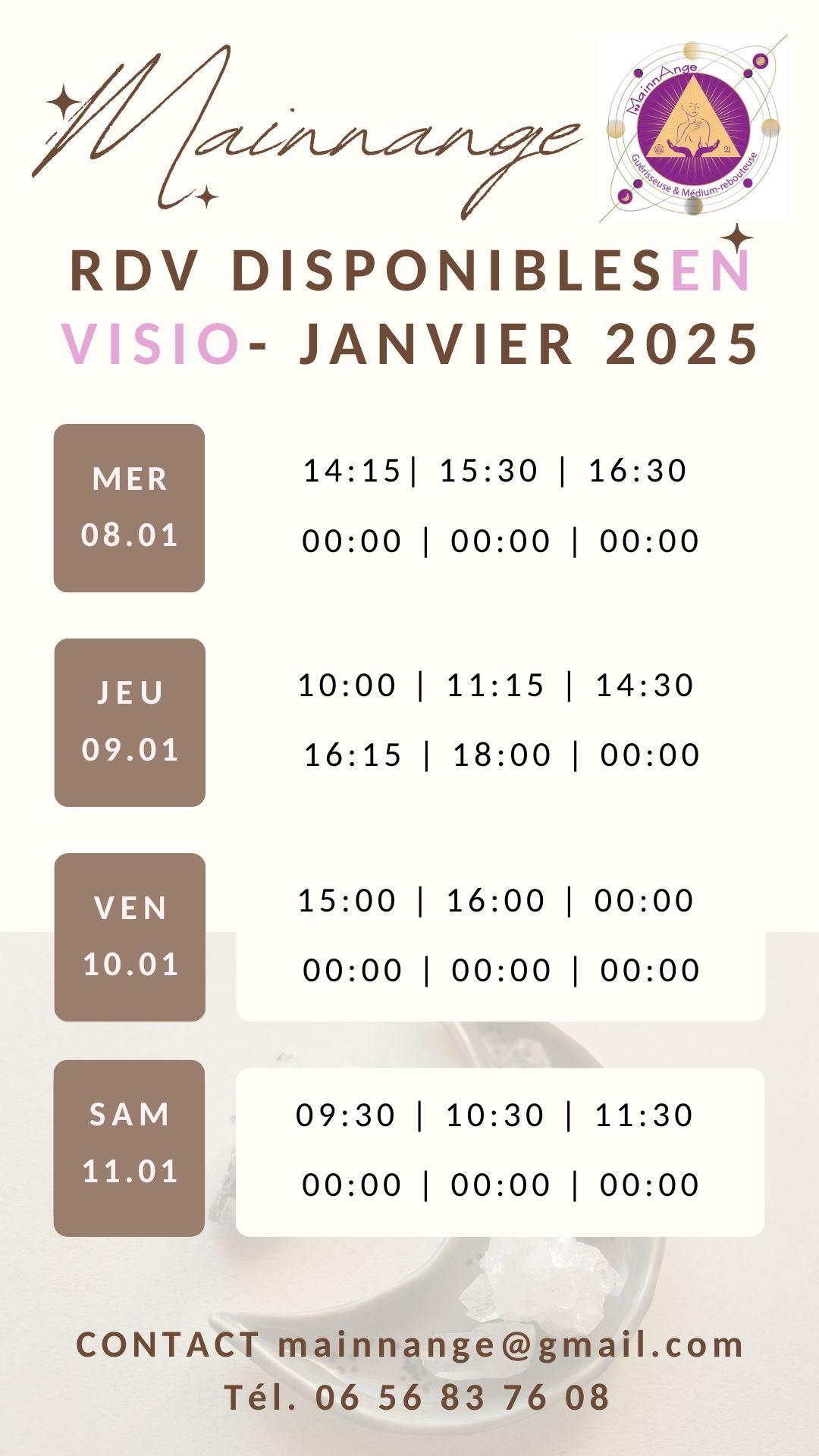 Mainnange rdv disponibles 2025
